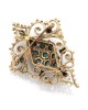 Turquoise Cabachon Diamond Shape Brooch/Pendant in Gold